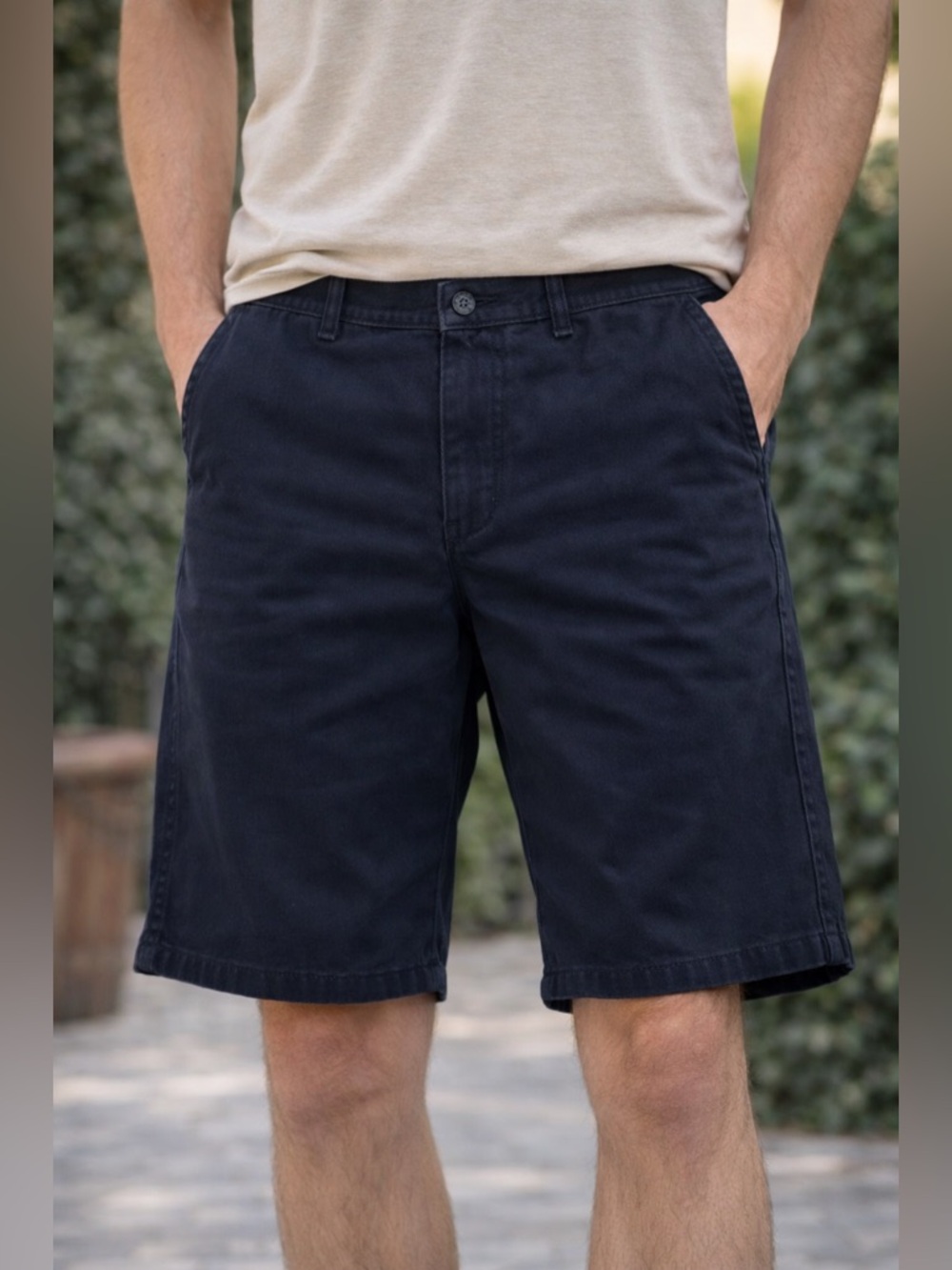 free world Black Casual flat front men’s Shorts